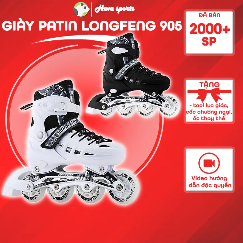 Giày trượt patin longfeng 905 có thể điều chỉnh size giành cho trẻ em và người lớn