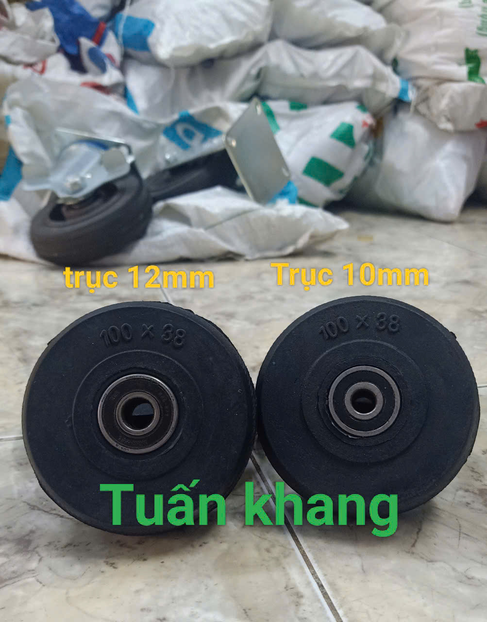 Bánh xe đẩy phi 100 có vòng bi