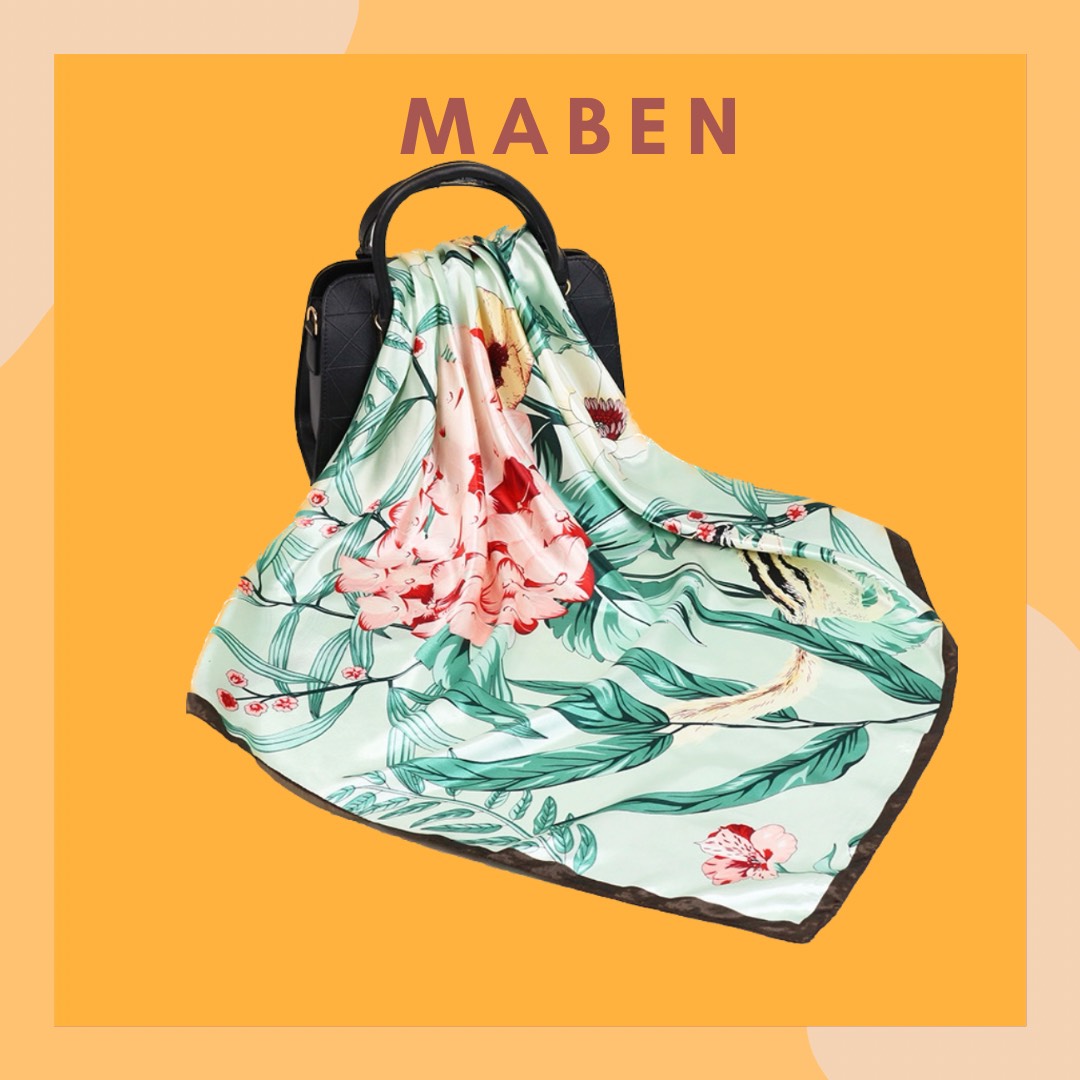 Khăn choàng cổ lụa vuông size 90x90cm đa năng