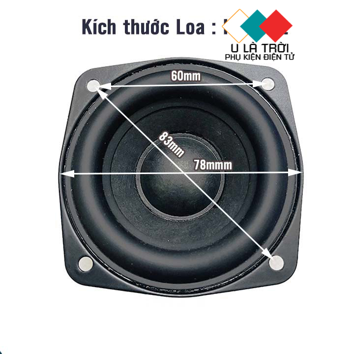 Loa mid bass lg 15w 4r 78mm chất lượng, loa bass