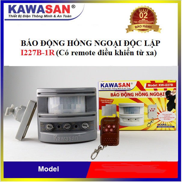 Báo trộm, Báo động hồng ngoại được tích hợp remote để điều khiển từ xa I227B-1R