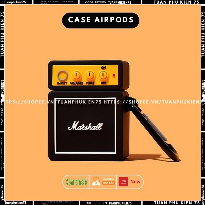 Airpods case - silicon case tai nghe không dây airpods 1-2-3-i12-pro hình loa marshall