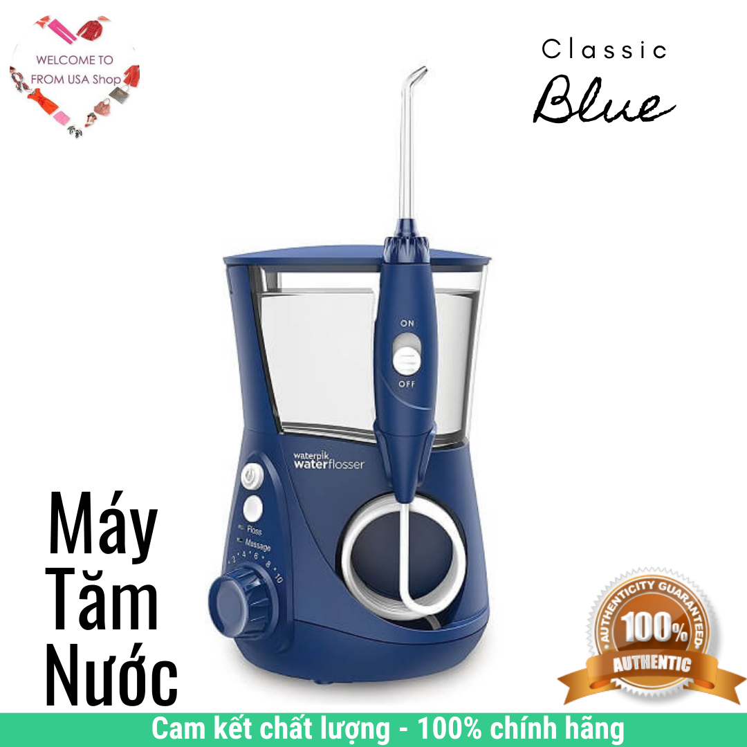 Máy tăm nước waterpik water flosser aquarius wp-663cd - màu blue - điện 110v