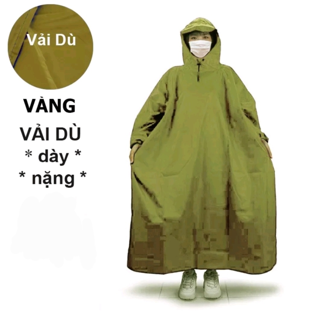 Áo mưa vải dù siêu bền đường may chắc chắn tinh tế màu xanh dương đậm thiết kế trẻ trung thoái mái