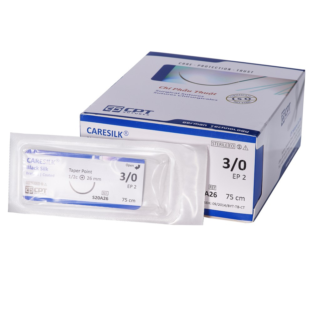 Lẻ 1 tép chỉ phẫu thuật CPT Carelon Silk Prolene CATGUT PDS dùng khâu da, nhấn mí, thẩm mỹ đủ size không tan hàng công ty