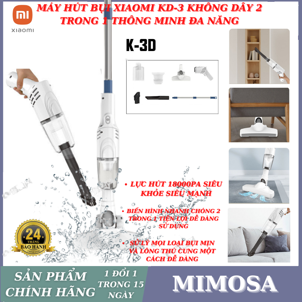   Bảo Hành 24 Tháng Trọn Bộ Đi Kèm  Máy Hút Bụi Keledi K-3D Xiaomi Cầm Tay Không Dây Đa Năng Thông Minh Lực Hút 18000 PA Siêu Mạnh Máy Hút Bụi Mini Cầm Tay  Máy Hút Bụi Xe Ô Tô Giường Nệm Máy Hút Bụi Gia Đình Pin Sạc Giá Rẻ 