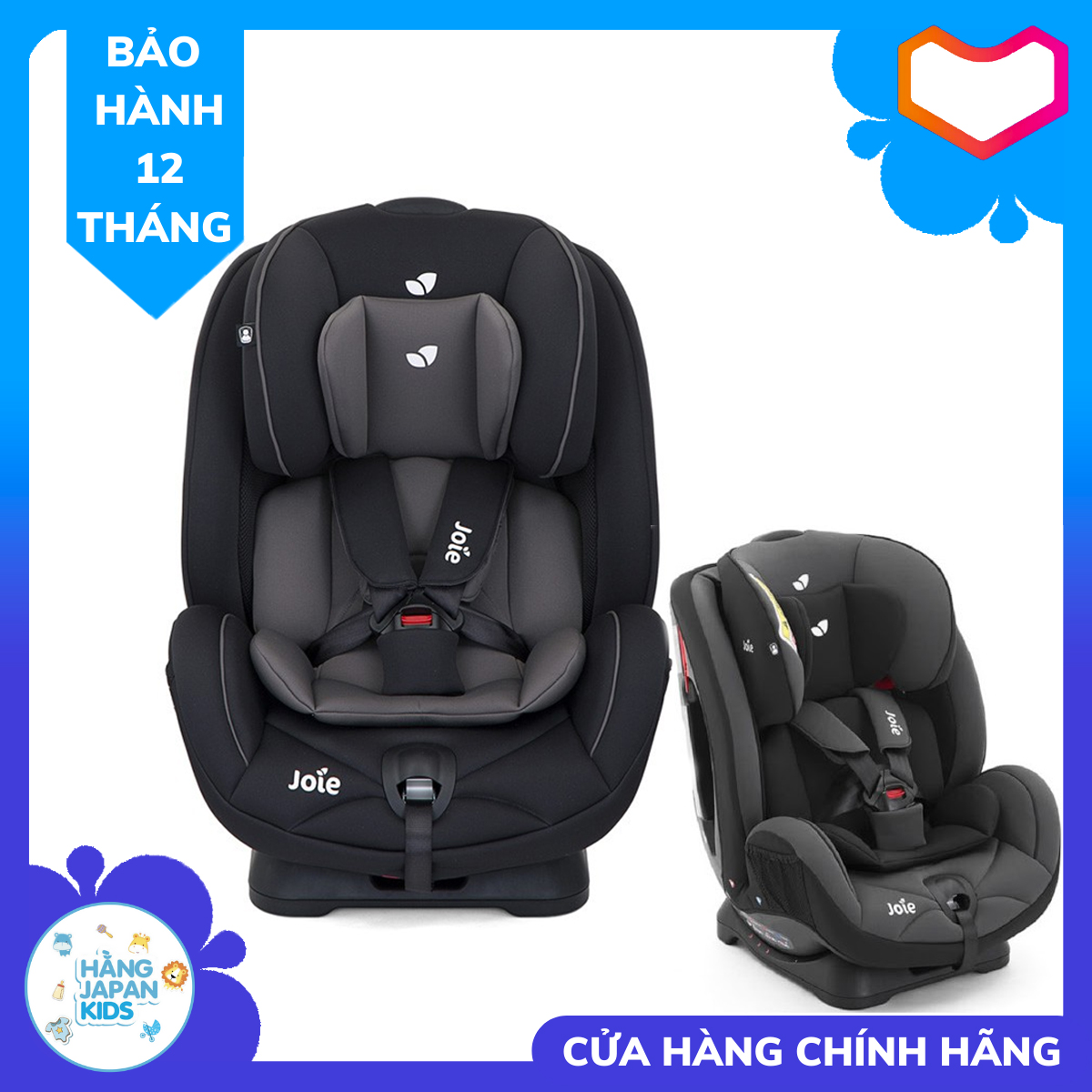 Ghế ngồi ô tô trẻ em Joie Stages coal 0-7 màu đen - Bảo Hành 12 tháng