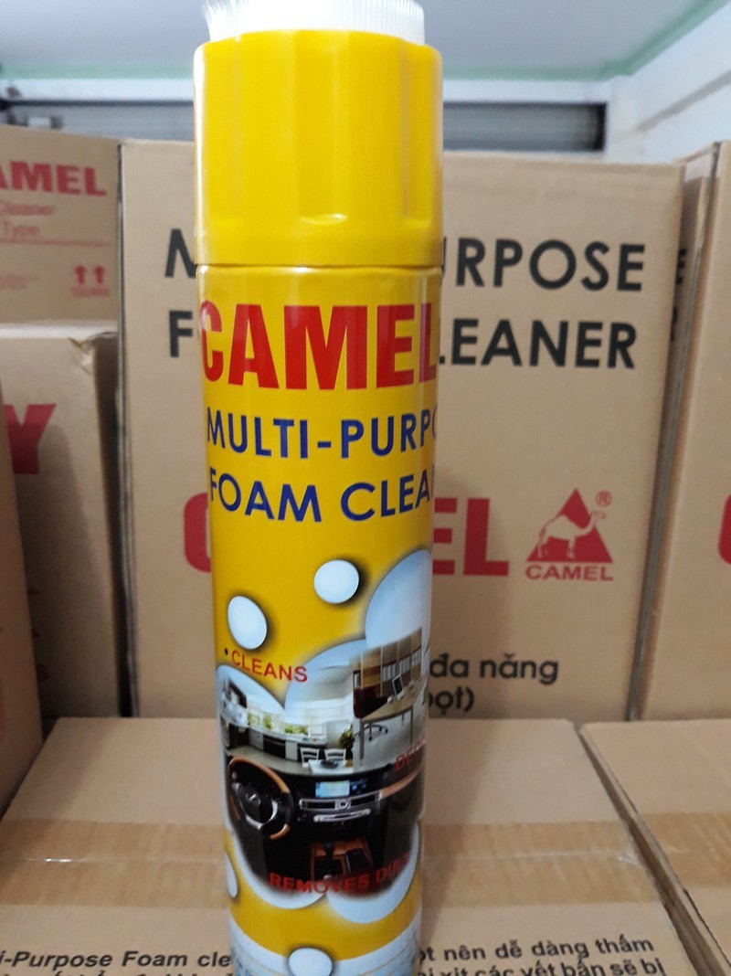 Chai Xịt Bọt Vệ Sinh Nội Thất, Làm Sạch Đồ Da Đa Năng Camel 650ml