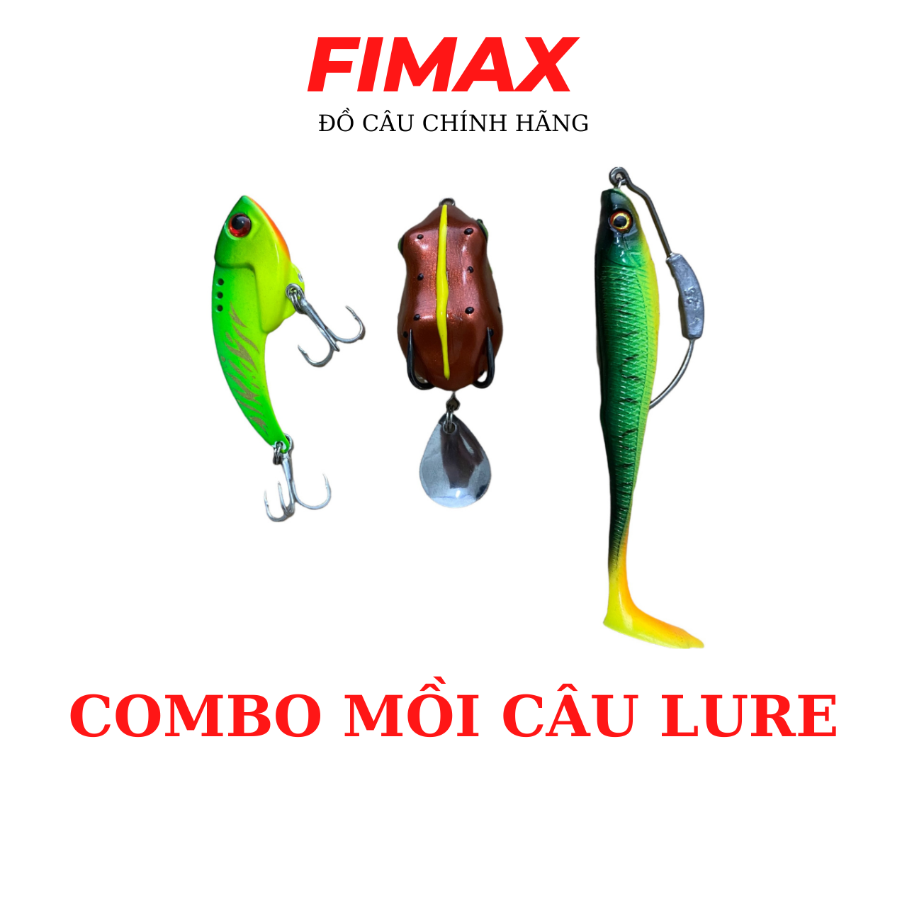 Combo mồi câu lure, combo 3 mồi câu lure chìm , lửng , nổi chuyên câu cá lóc.