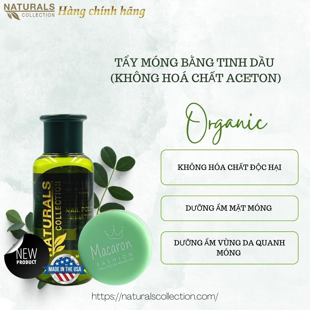 TẨY MÓNG BẰNG TINH DẦU THINNER HỮU CƠ KHÔNG CHỨA ACETONE - NATURALS COLLECTION NHẬP KHẨU TRỰC TIẾP TỪ MỸ_CHAI 125ML