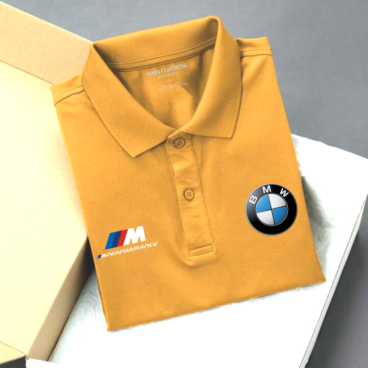 Áo polo nam  cotton SOHA CLOTHING form slimfit, áo logo xe hơi BMW, chất liệu thoáng mát, mềm mại, thấm hút mồ hôi tốt | PLmec - 4