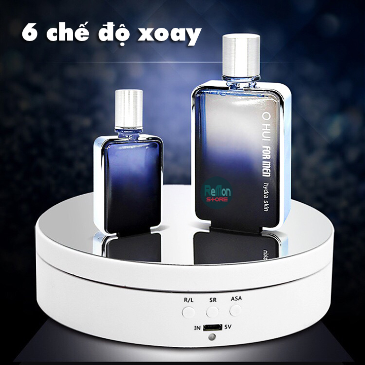 Bàn xoay chụp hình 6 chế độ mặt gương quay phim trưng bày chụp ảnh sản phẩm (chọn màu)