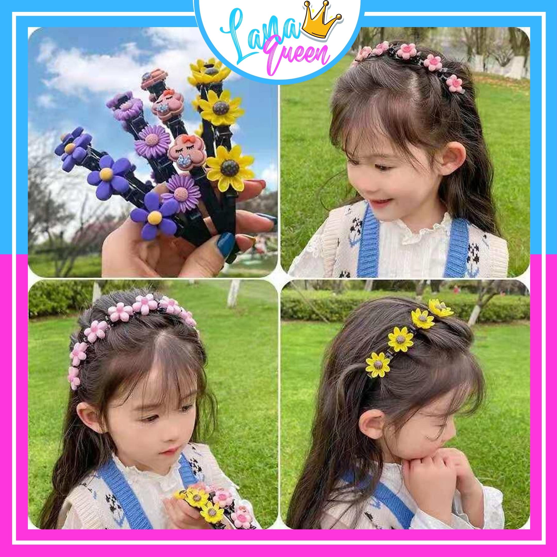 Cài Tóc Băng Đô Tiktok Đính Hoa Xinh Xắn Phong Cách Hàn Quốc Nhiễu Mẫu Dễ Thương Cho Bé Gái - LANA QUEEN