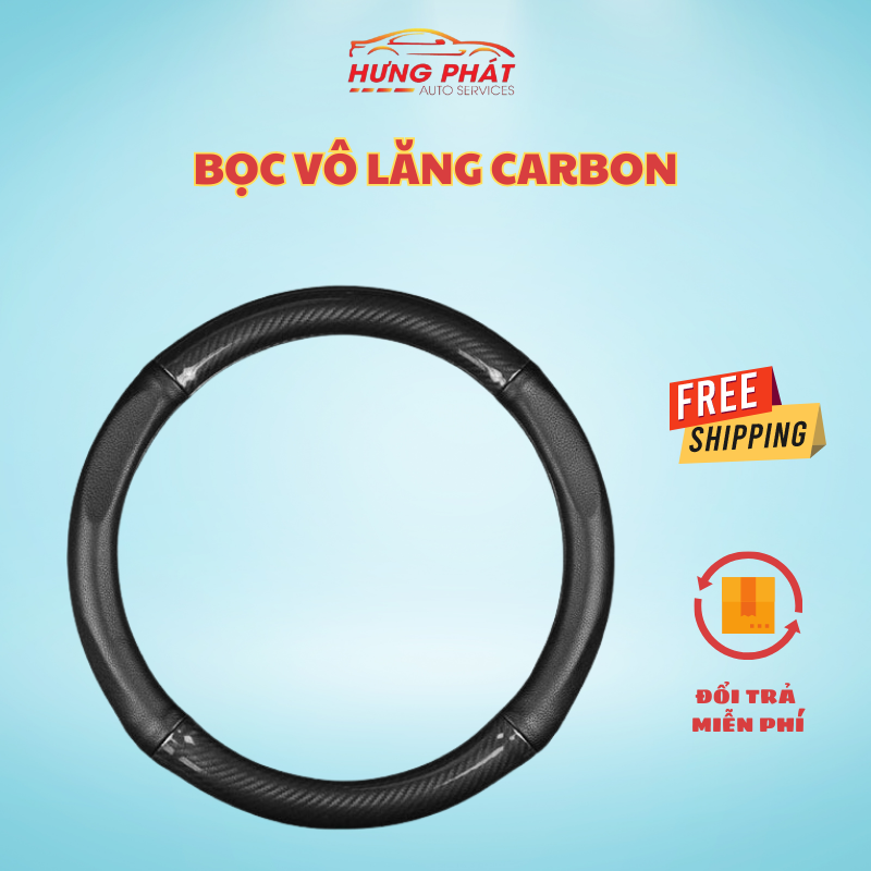 Bọc Vô Lăng Cacbon Cao Cấp Chống Trơn Trượt, Bọc Vô Lăng Full Logo Các Hãng Xe Cao Cấp - Hưng Phát Auto