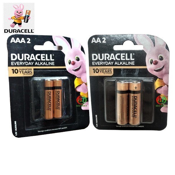 Pin kiềm Duracell Everyday AA và AAA vỉ 2 viên và vỉ 4 viên
