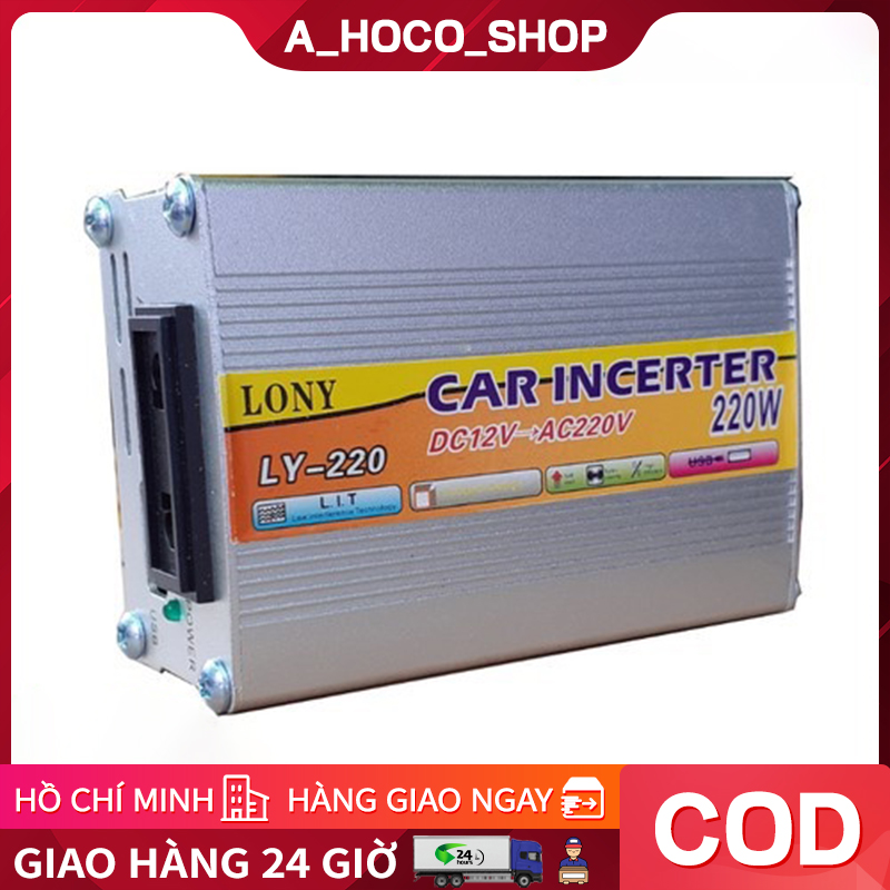  Nguyên Chất Sóng Sin Inverter DC 12V Sang AC 220V Điện Áp 220W Biến Điện Năng Lượng Mặt Trời xe Inverter 