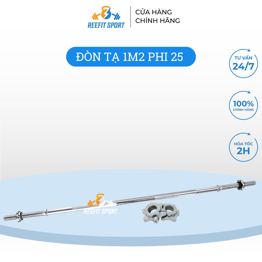 Đòn tạ dài 1m2 phi 25