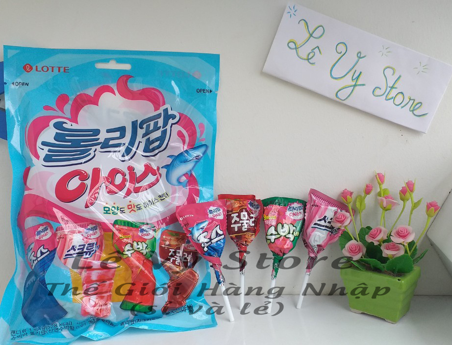 [HCM] Kẹo Mút Lollipop Ice Hiệu Lotte 132G Đồ Ăn Vặt 4 Vị Ngọt - LeVyStore - TheGioiHangNhap