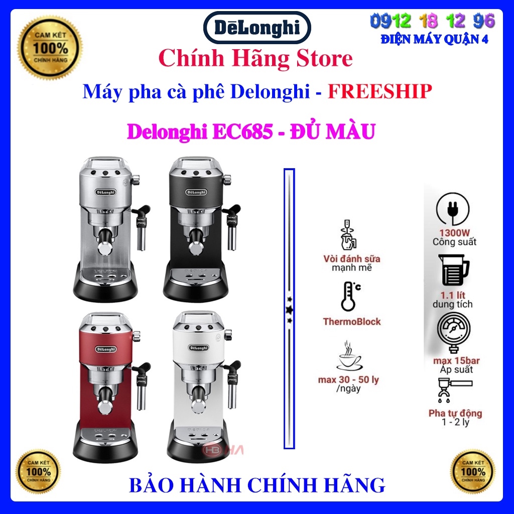 ■ [Delonghi EC685] Máy pha cà phê Delonghi EC685.M / Delonghi EC685.BK / Delonghi EC685.R