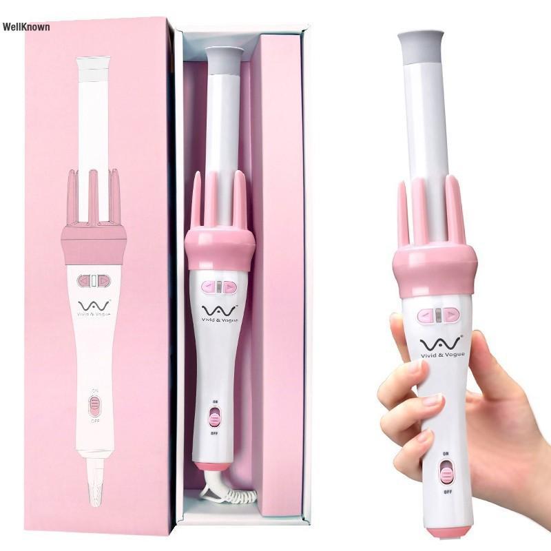 Lược uốn xoăn xoay tự động 360, tạo kiểu tóc, uốn nhiệt, tạo xoăn cực hót, máy làm tóc, máy làm xoăn xoay 360 độ