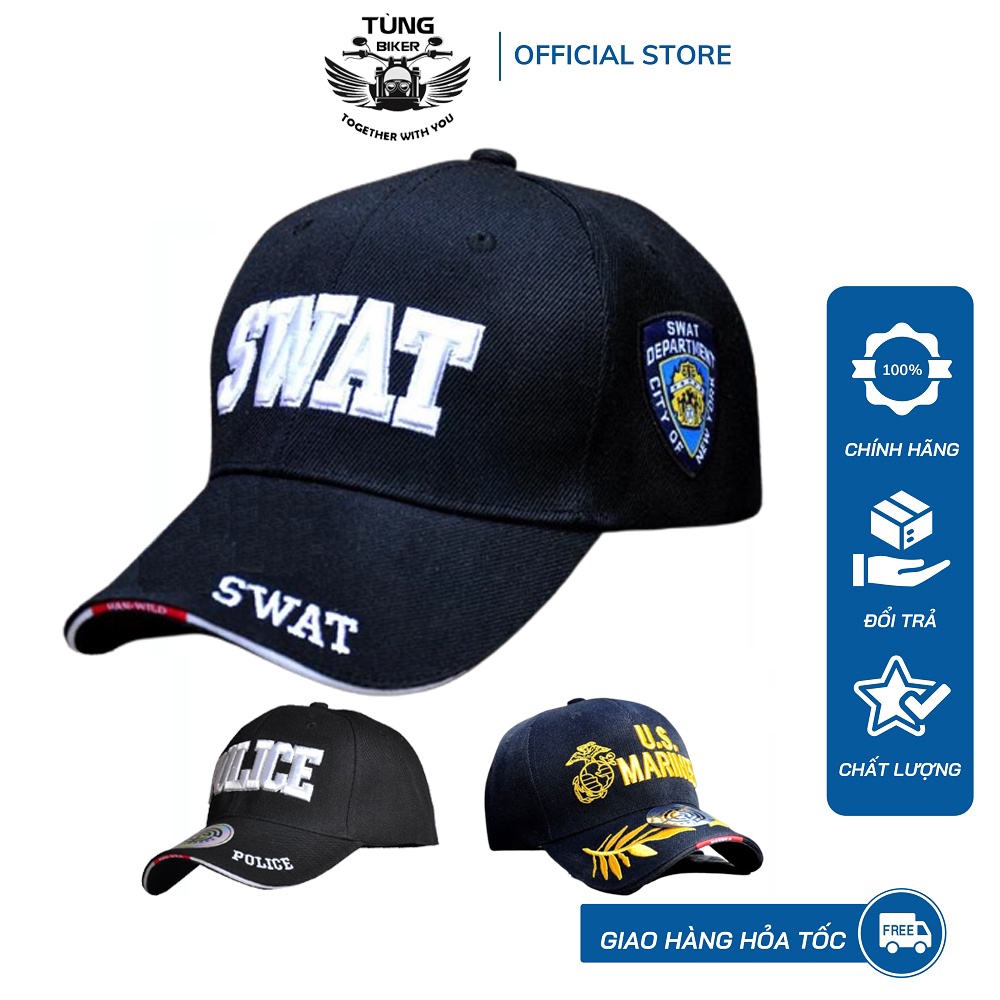 Mũ lưỡi trai swat - police