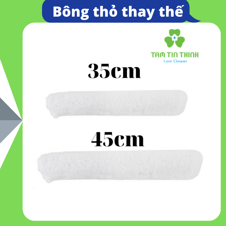Bông thỏ lau kính thay thế 35cm chuyên dụng vệ sinh cửa kính