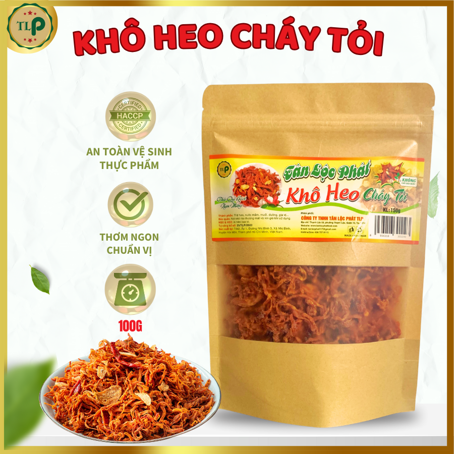 KHÔ HEO CHÁY TỎI TÂN LỘC PHÁT BỊCH 100G