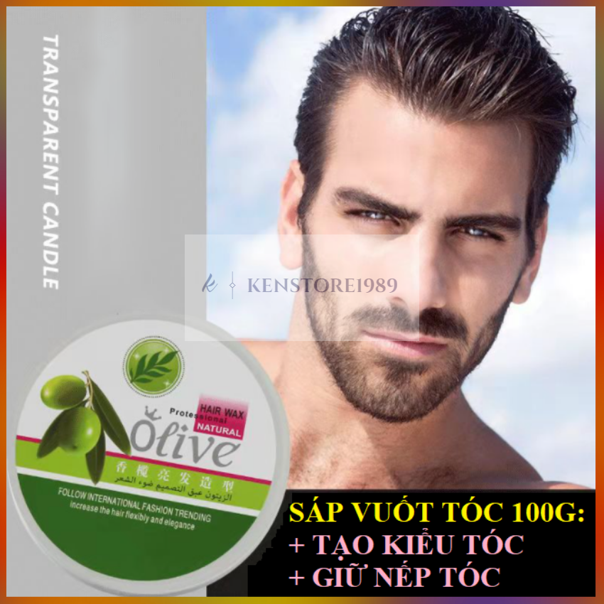 Sáp Vuốt Tạo Kiểu Tóc Olive 100g/Hộp Mùi Thơm Nam Tính, Mạnh Mẽ