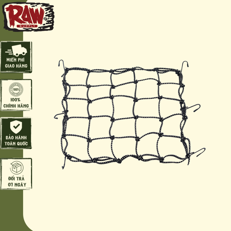 Dây ràng lưới thun co giãn Thái Lan giữ đồ trên xe dành cho xe máy mô tô Arrow