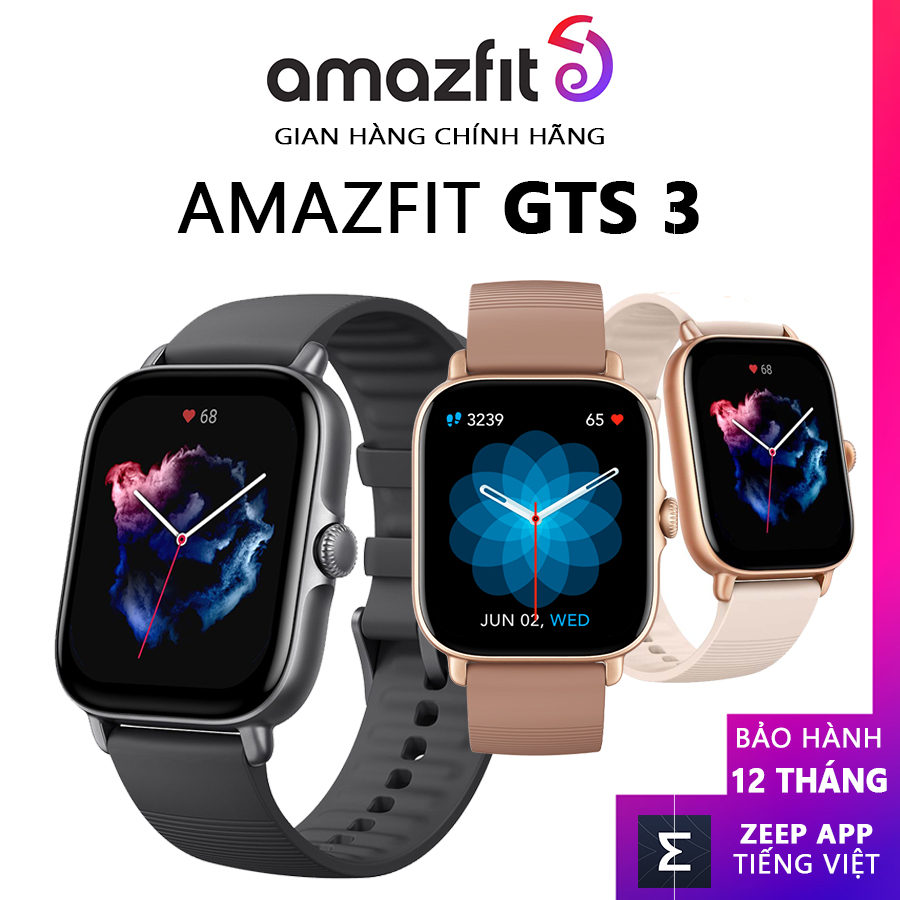Huami Amazfit GTS 3 Đồng hồ thông minh cao cấp chính hãng Mới 100% Bảo