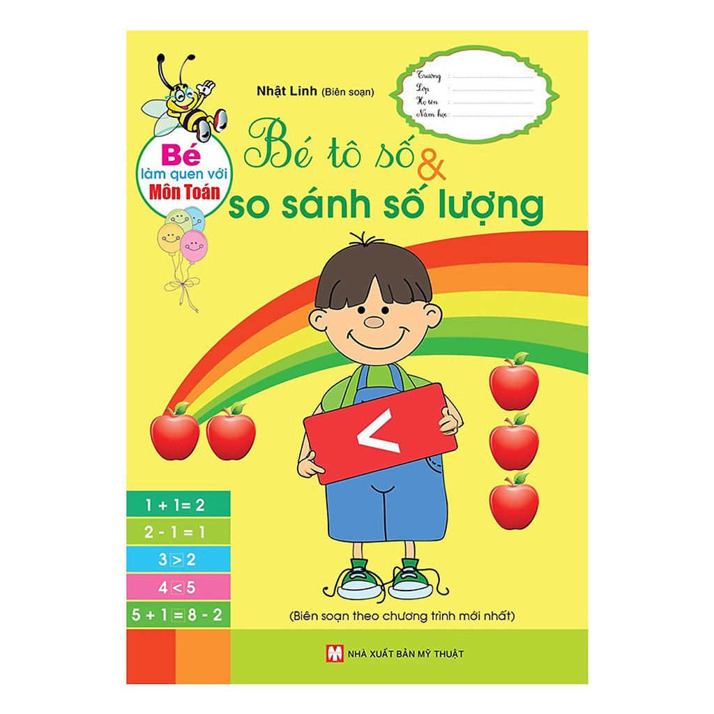 Tân việt - sách - bé làm quen với môn toán - bé tô số và so sánh số lượng