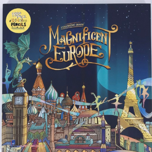 Magnificent Europe Coloring Book - Sách tô màu người lớn