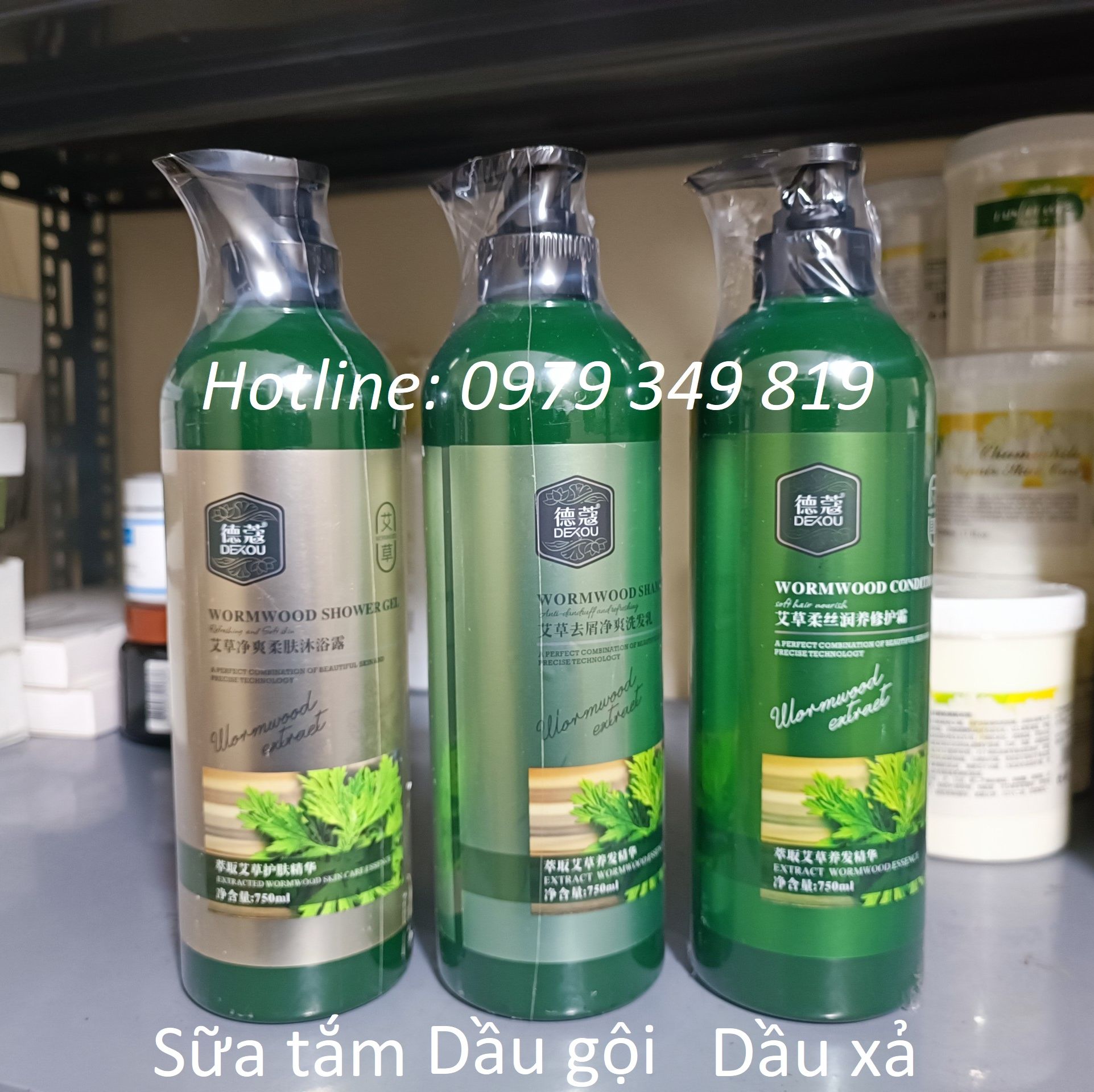 Dầu dưỡng sinh ngải cứu, dầu gôi ngải cứu, sữa tắm, dầu xả ngải cứu chai 750ml chăm sóc cơ thể