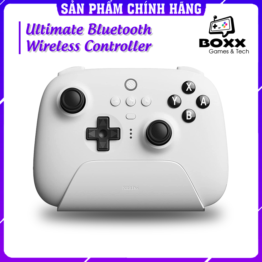 Tay cầm 8BitDo Ultimate Bluetooth Controller kèm Dock Sạc cho Nintendo Switch, PC, Laptop