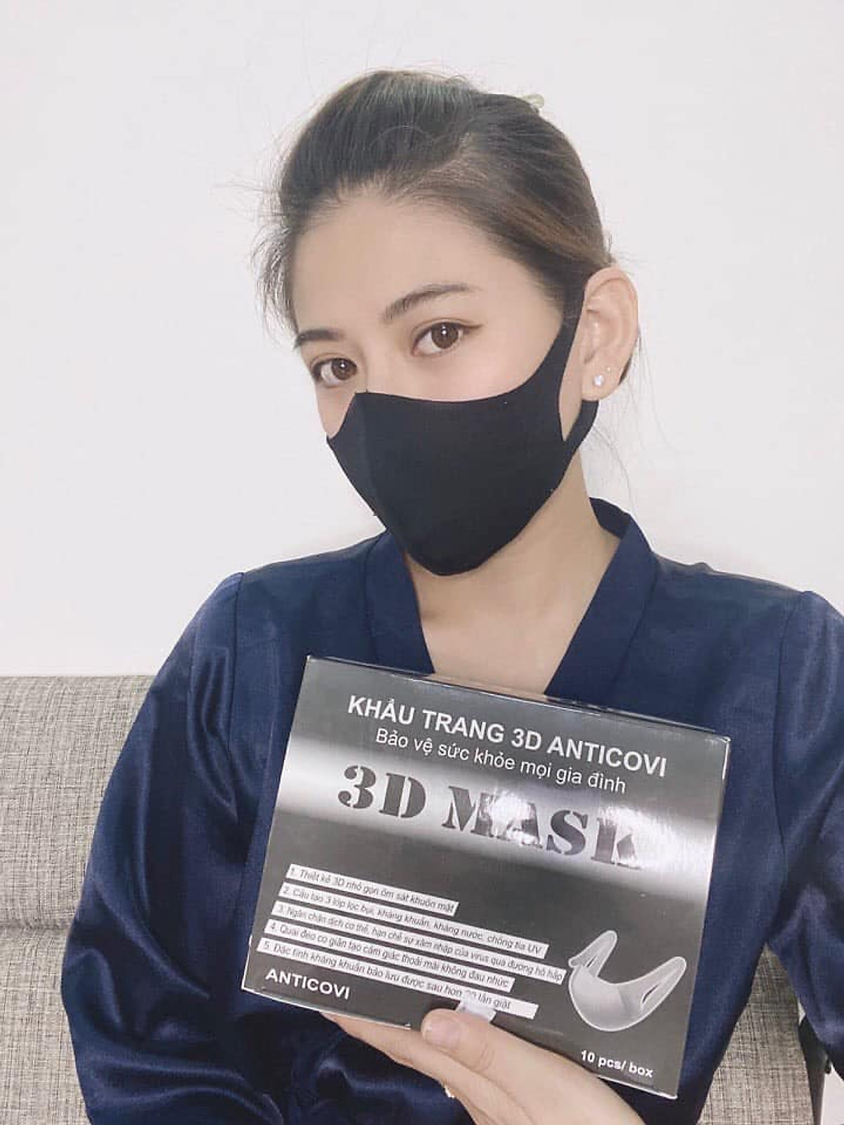 Khẩu trang 3d mask màu đen