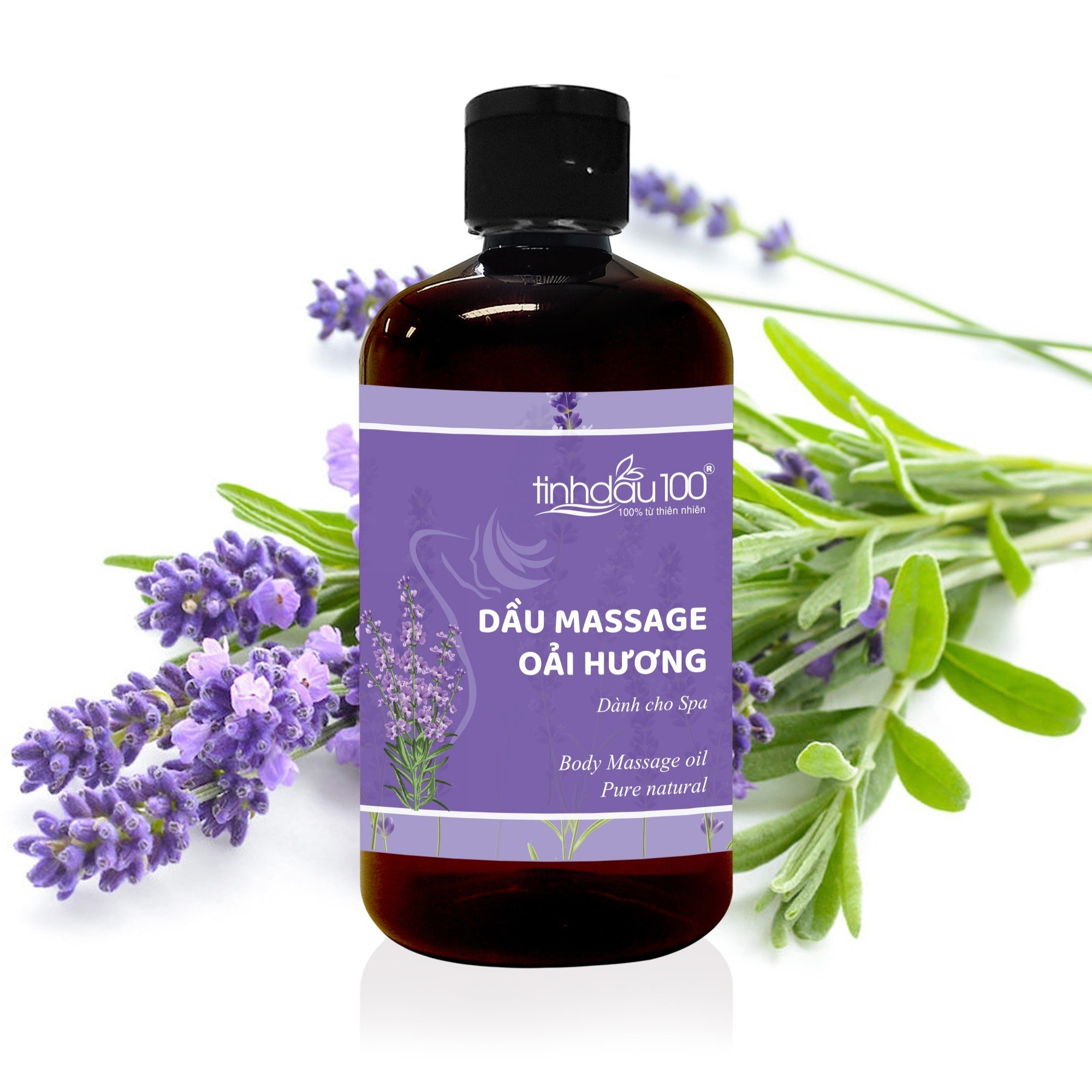 Dầu massage body oải hương, giảm đau nhức mỏi, dưỡng da, ngủ ngon, chuyên cho Spa 500ml