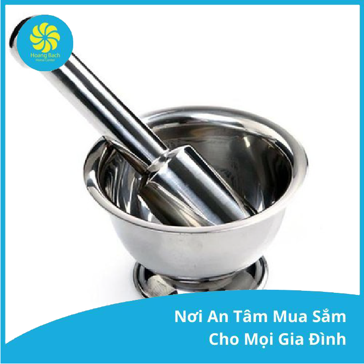 Bộ cối chày inox cao cấp loại lớn nặng chắc chắn
