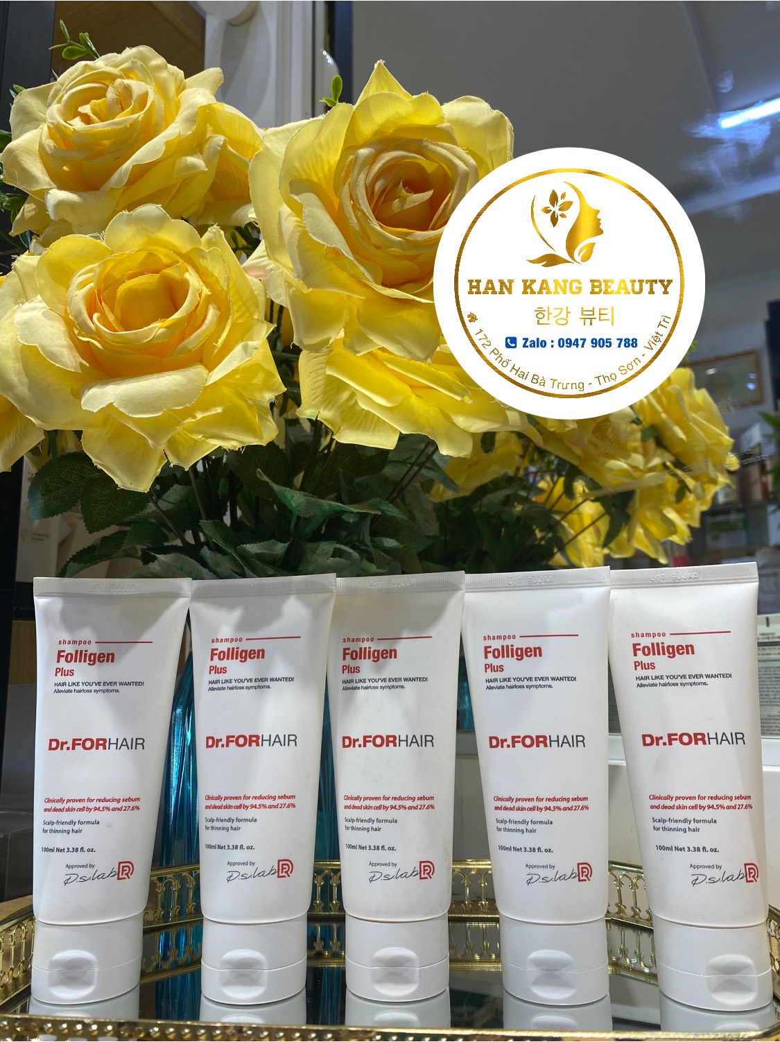 Dầu gội Dr.FORHAIR ngăn rụng, giúp phục hồi nang chân tóc và kích thích mọc tóc Hàn Quốc Shampoo Folligen Plus