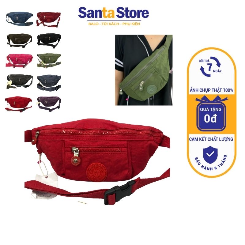Túi bao tử Kipling đeo bụng đeo KL1806 thời trang nam nữ vải dù nhỏ xinh đẹp đựng điện thoại, ví tiền đi chơi SANTA STORE