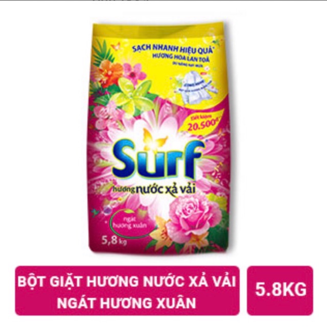 Bột giặt surf túi 5.5kg mới