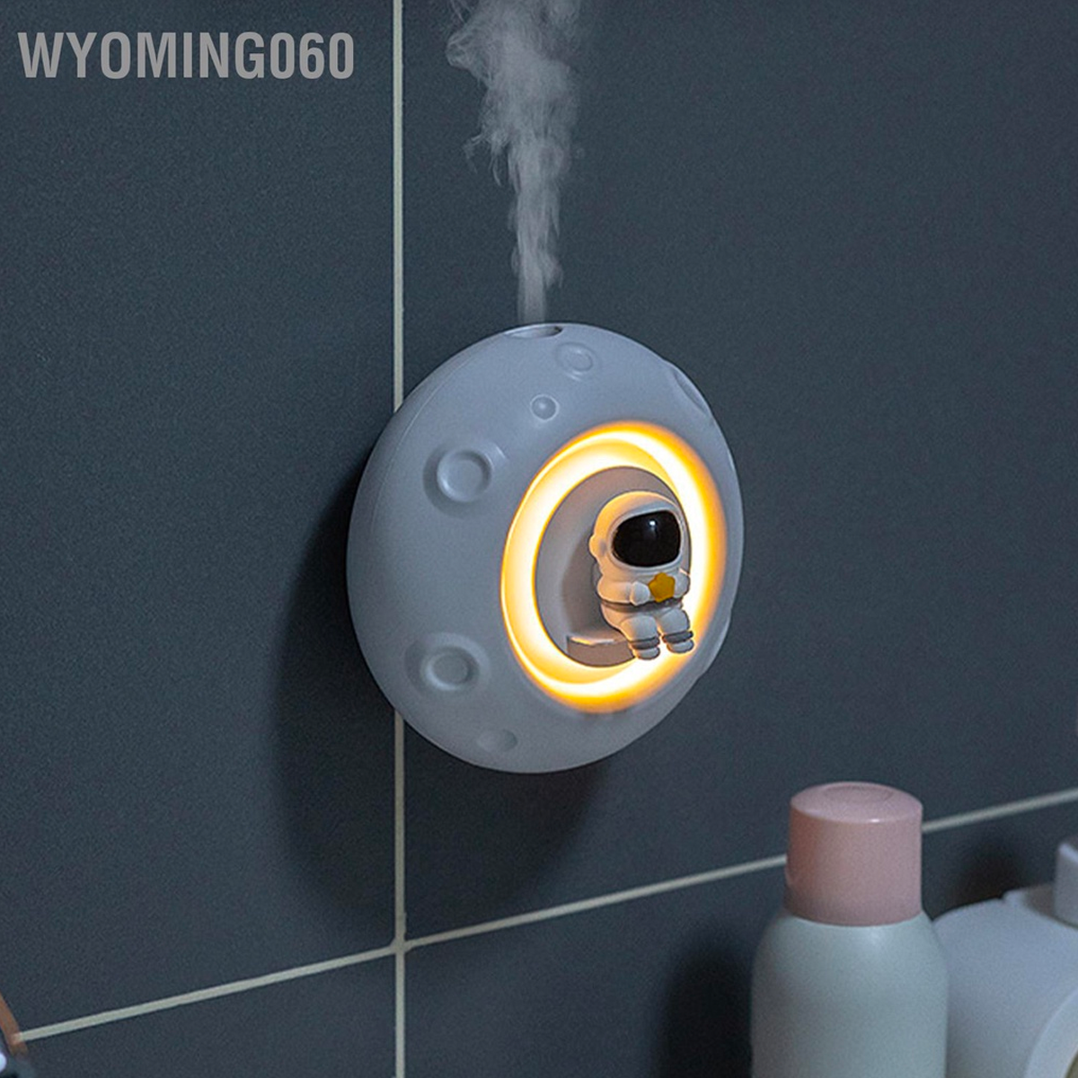 Máy khuếch tán tinh dầu hương liệu treo tường hình phi hành gia & tạo ẩm phòng & đèn ngủ