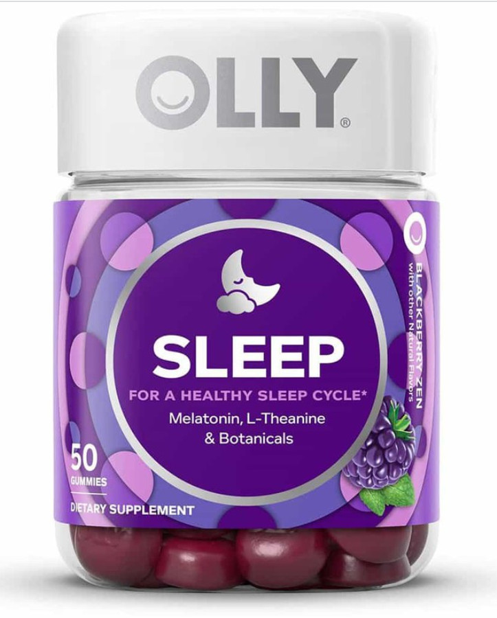Kẹo dẻo hỗ trợ giấc ngủ olly sleep 50gummies - blackberry zen