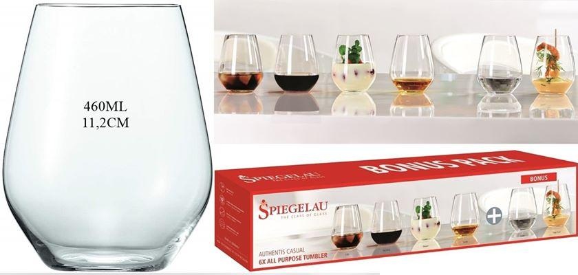 Bộ cốc thủy tinh pha lê spiegelau 6 chiếc - 460ml - hàng nhập đức
