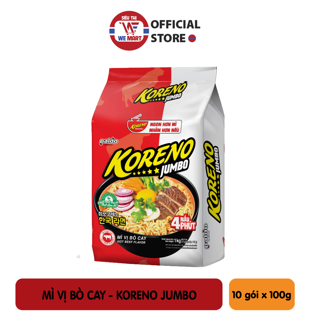 Combo 10 gói mì vị bò cay 100g