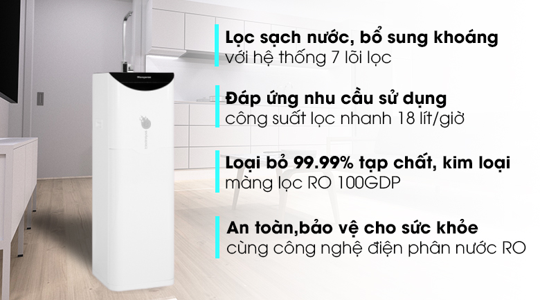 [ SALE 3 NGÀY] Máy lọc nước RO hydrogen ion kiềm Kangaroo KG100ES 7 lõi-HÀNG CHÍNH HÃNG BẢO HÀNH TÒAN QUỐC