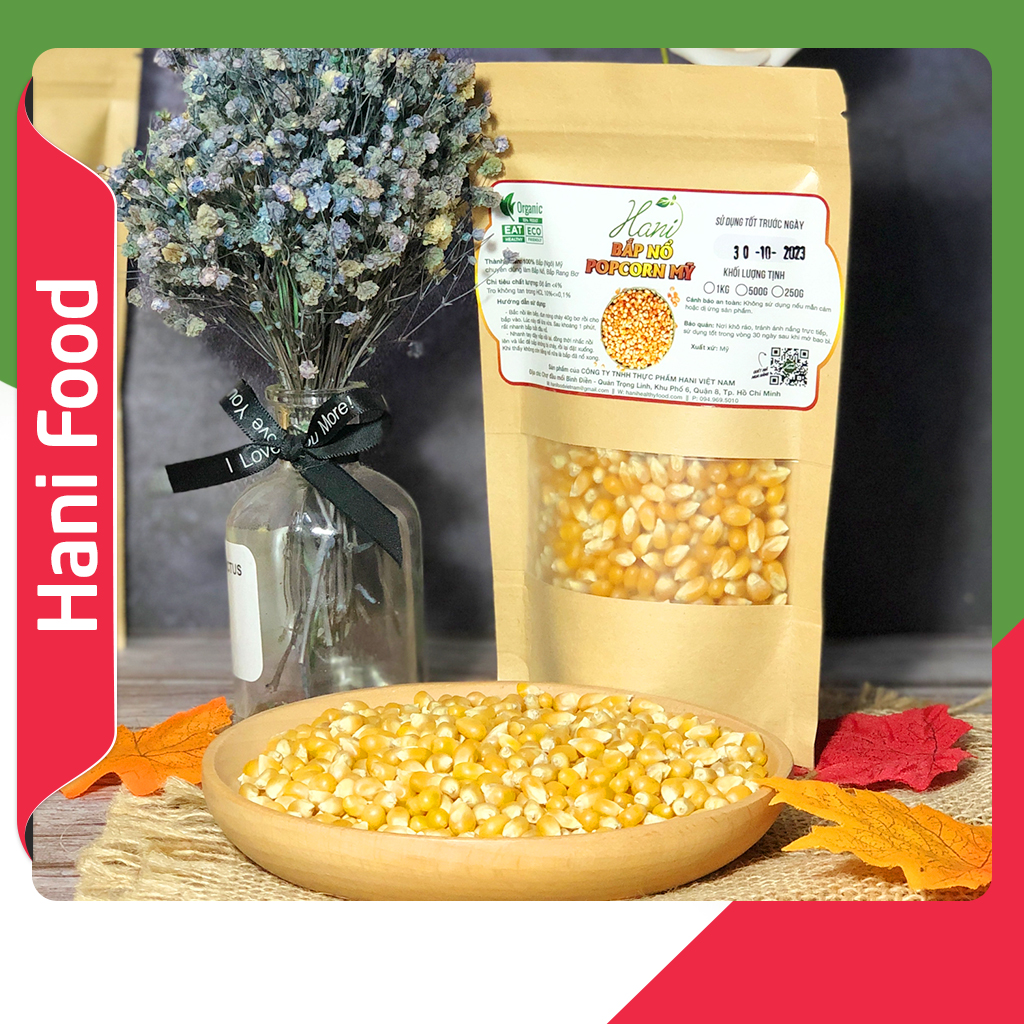Ngô mỹ làm bắp rang bơ 1kg, nhập khấu mỹ - nguyên liệu làm bắp rang bơ tại nhà 🎄hani food