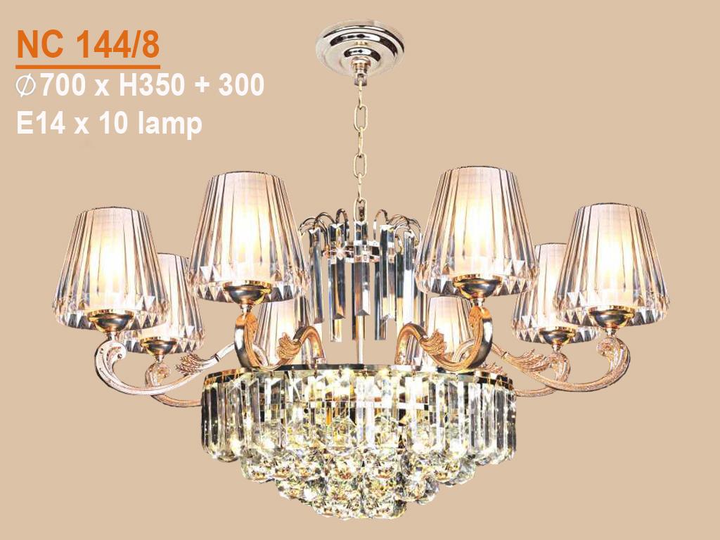 Đèn chùm nến pha lê cao cấp vkt-nc-144/8
