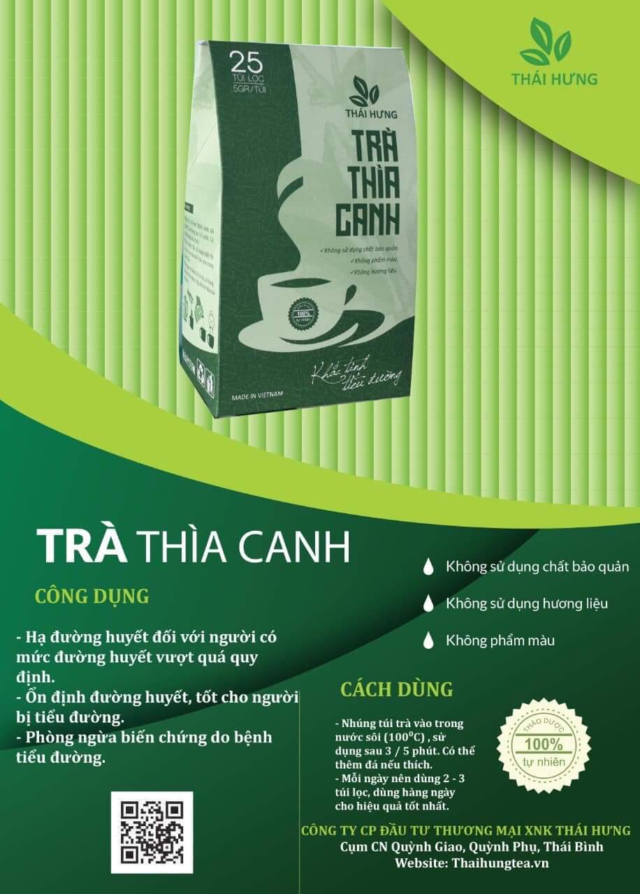Trà Dây Thìa Canh Thái Hưng Hộp 25 Túi