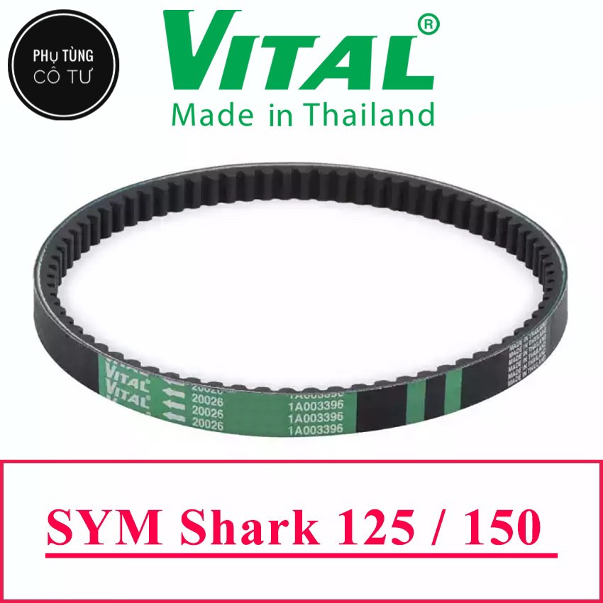 [HCM]Dây Curoa Shark 125/150 hiệu Vital (Thái Lan) - Dây curoa xe tay ga - PHỤ TÙNG CÔ TƯ