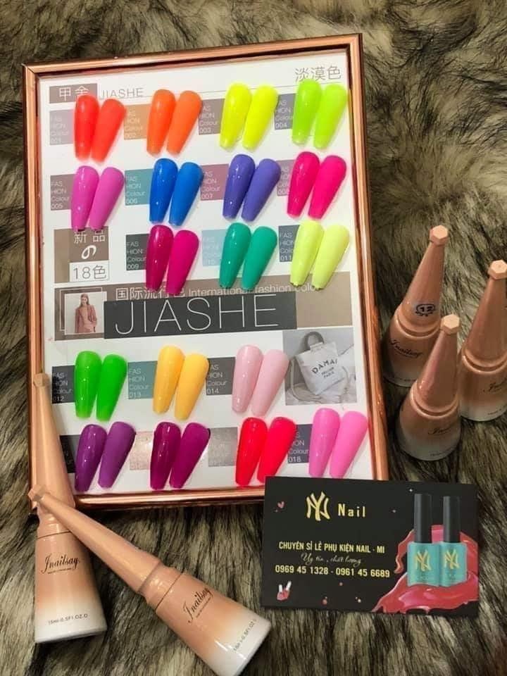 Sét sơn gel neon 18 chai “ tặng kèm bảng màu”